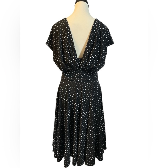 White House Black Market Black and White Polka Dot Genius Convertible Dress - Picture 11 of 12